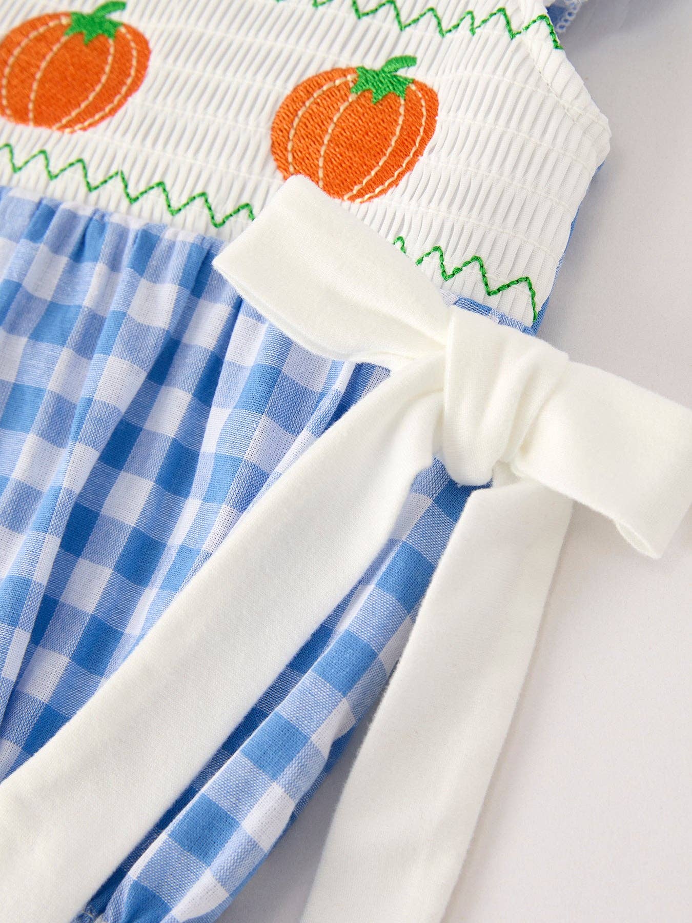 Blue Pumpkin Smocked Bubble