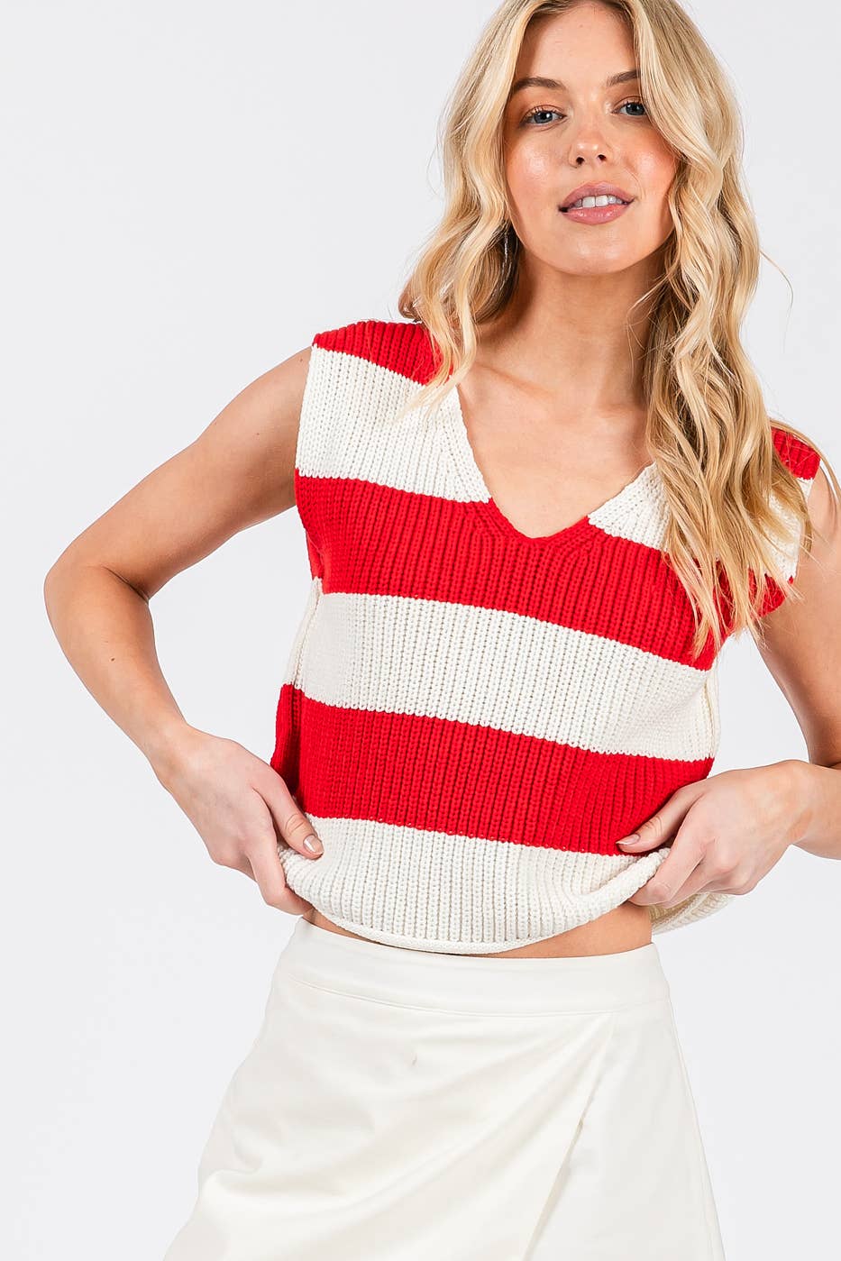 STRIPED SWEATER TOP