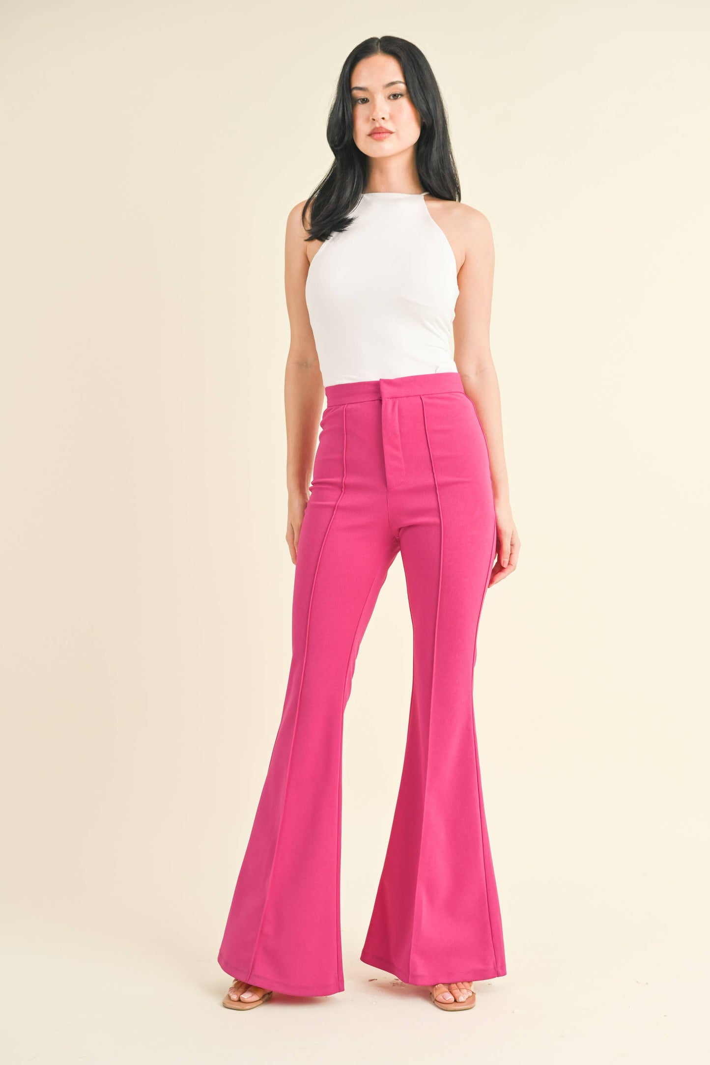 HIGH WAISTED FLARED PANTS