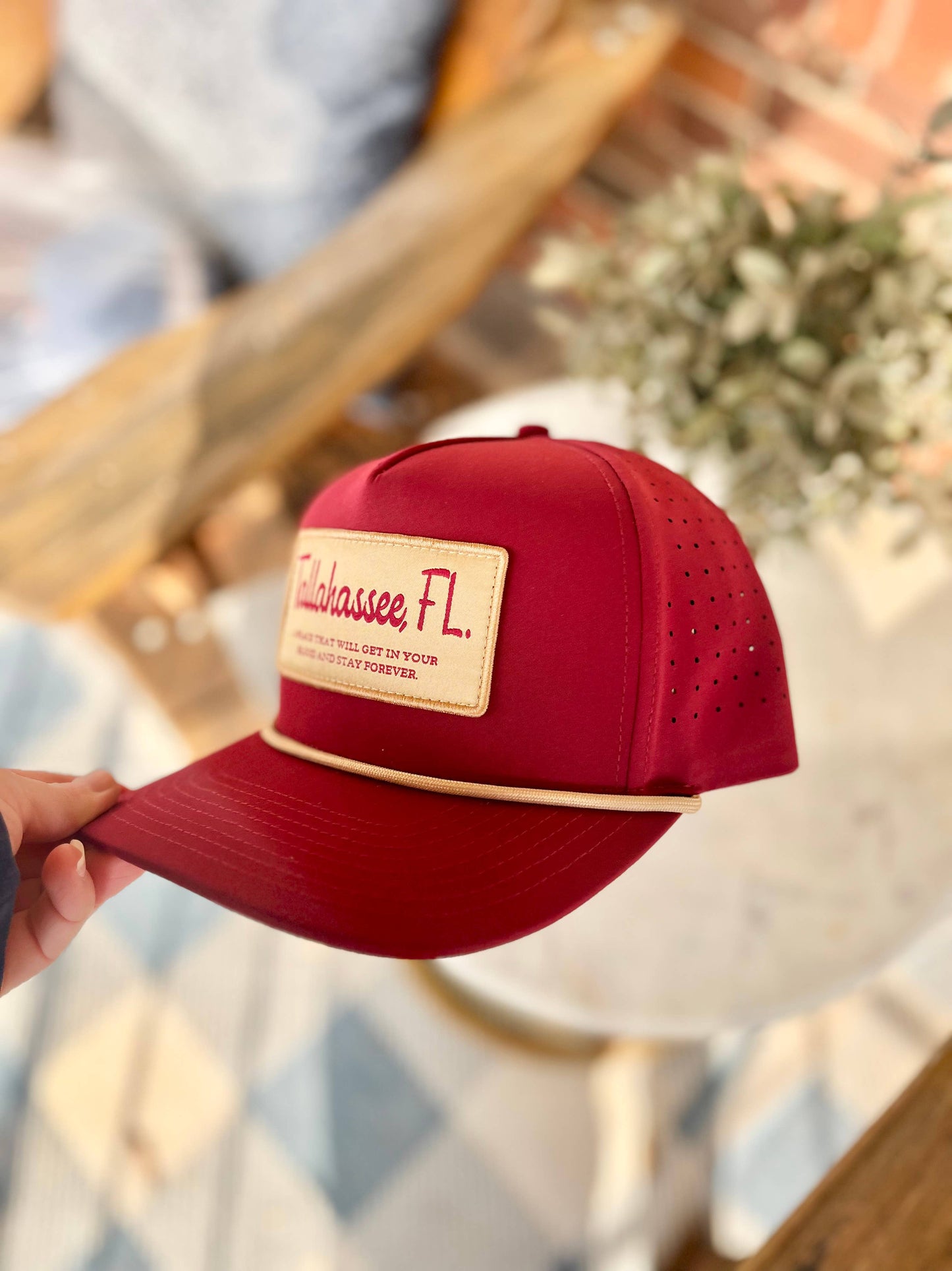 Tallahassee, FL Patch Hat with Rope