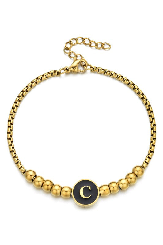 Initial Bead Bracelet