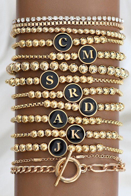 Initial Bead Bracelet