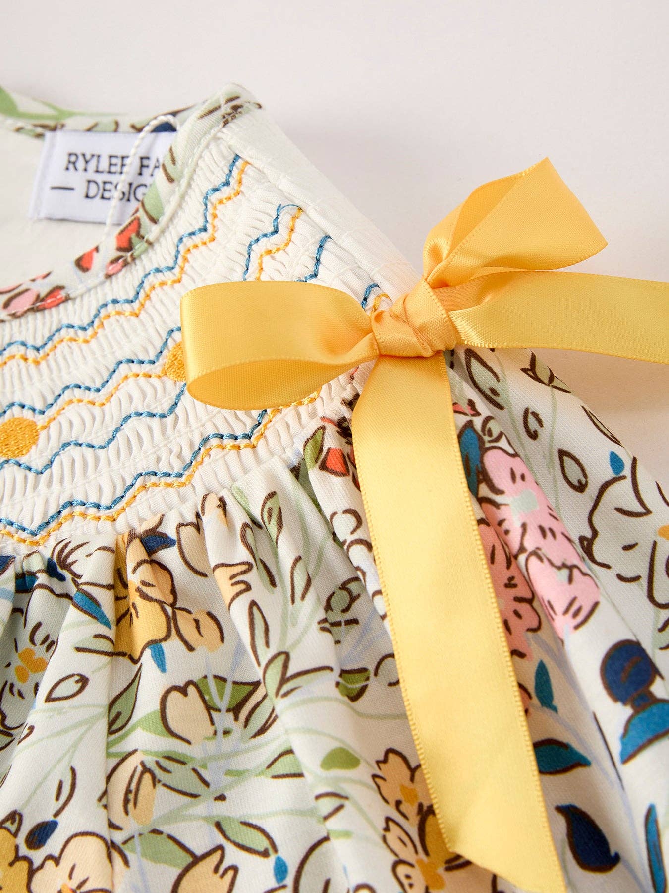 Fall Floral Smocked Dress