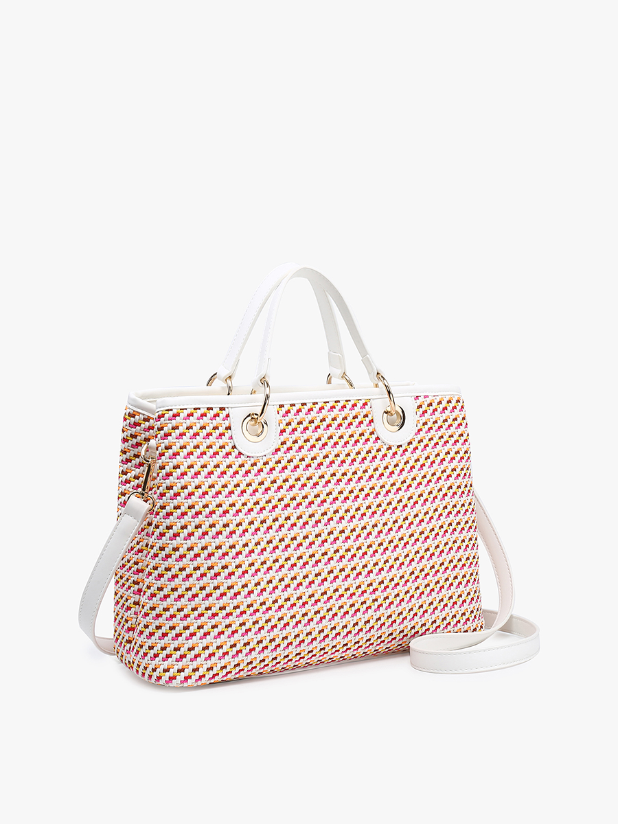 Nancy Woven Striped Tote