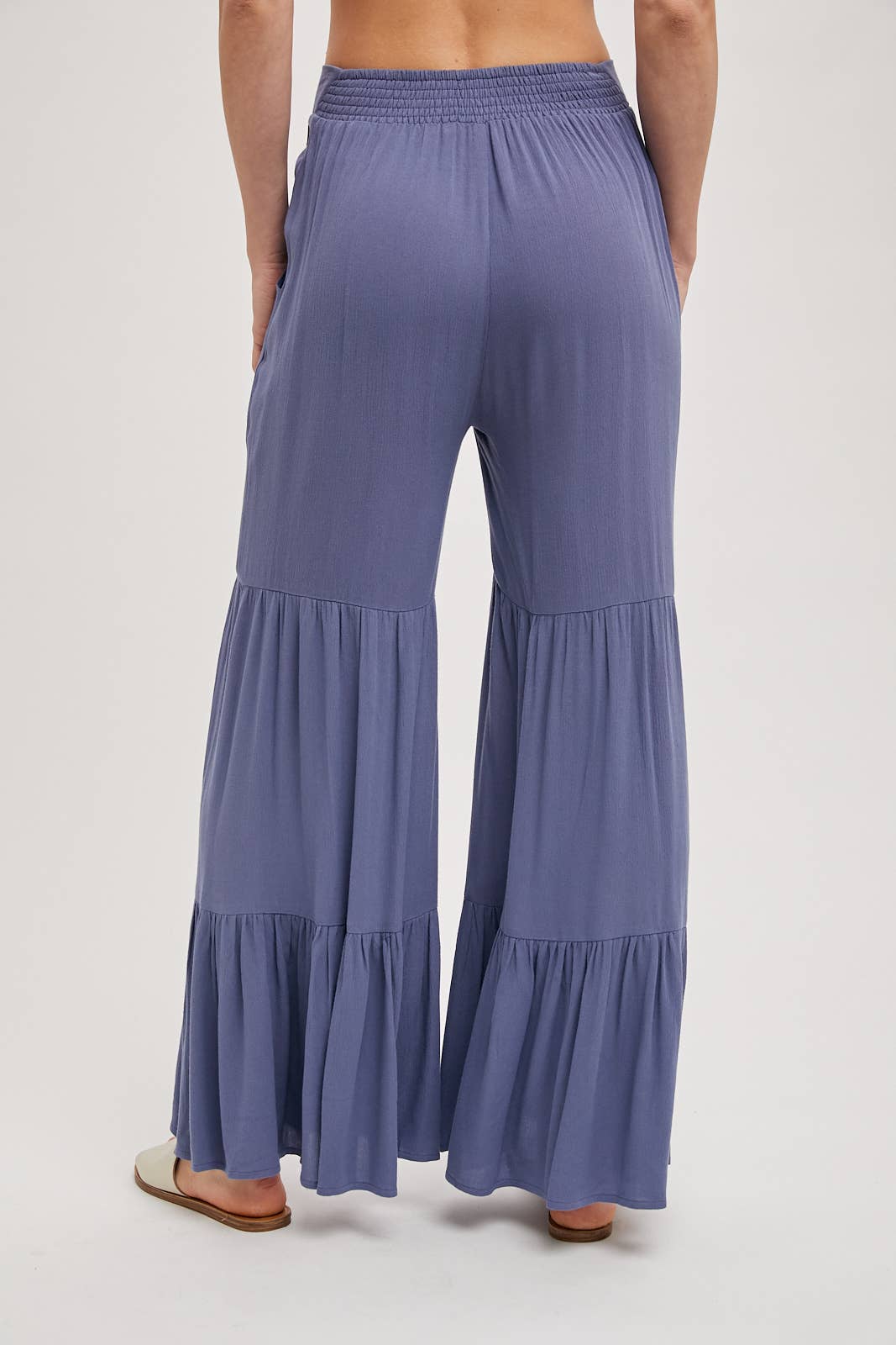 TIERED WIDE LEG PANTS