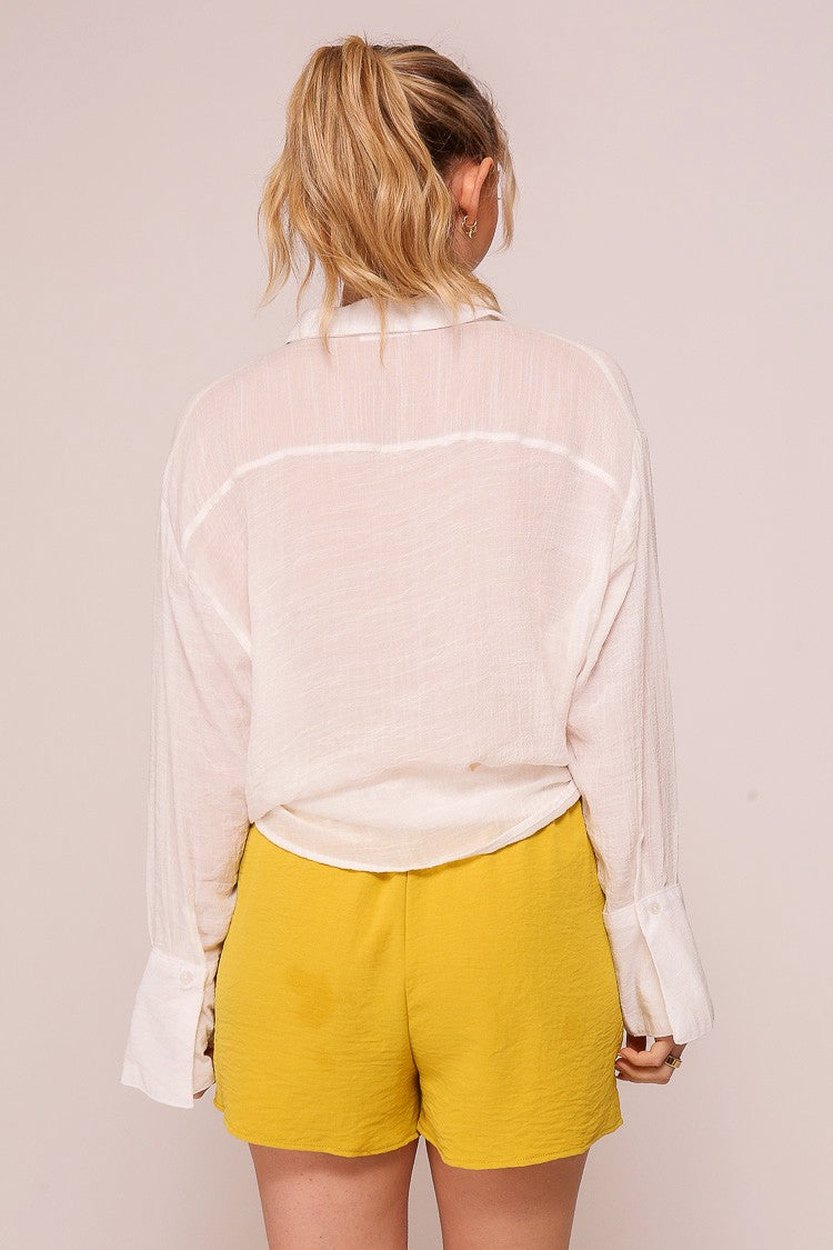 Bell Sleeve Button Down Blouse