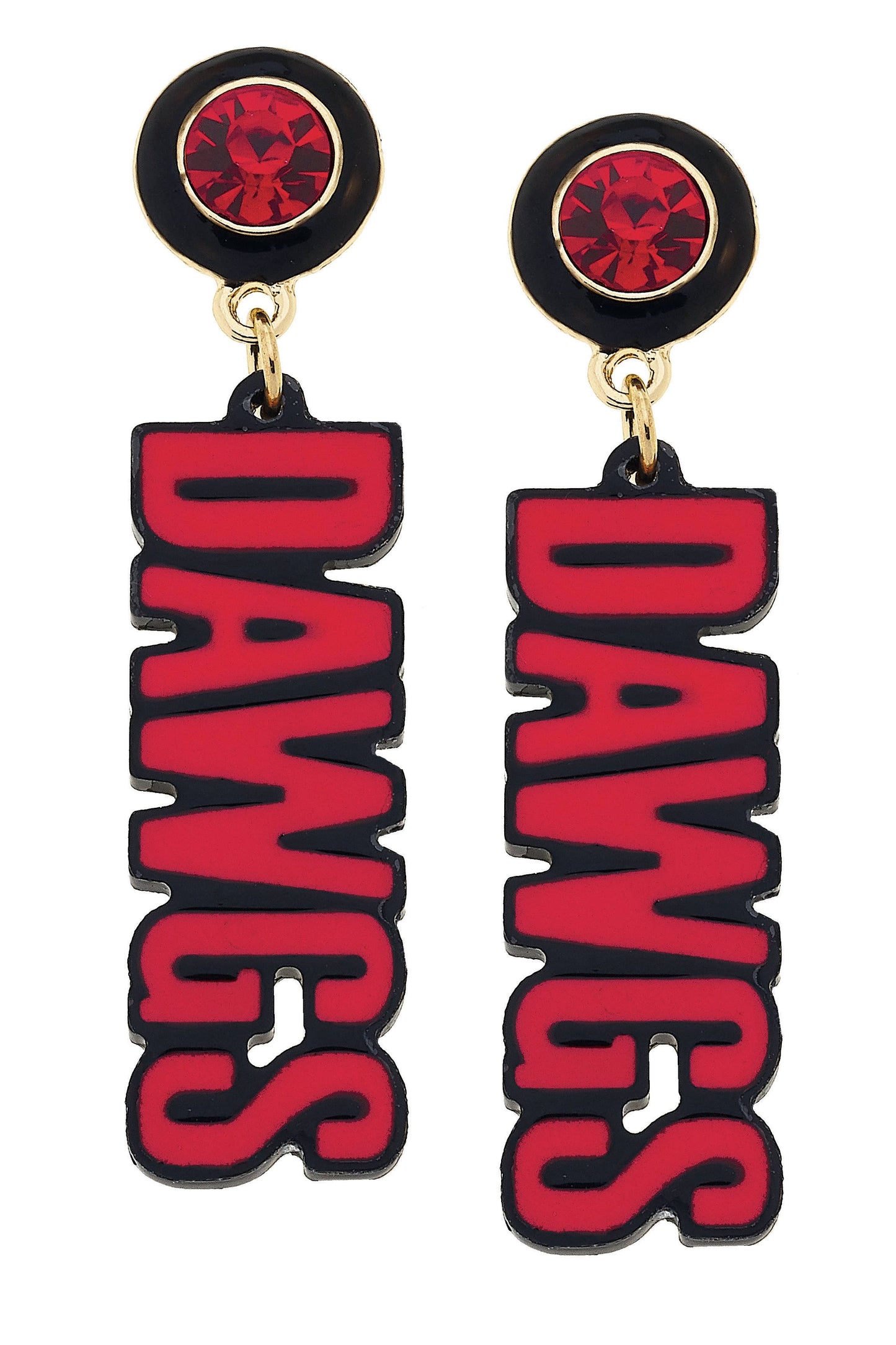 Dawgs Block Letter Earrings