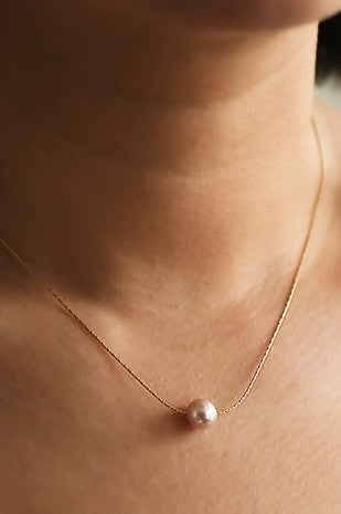 18k Gold Non-tarnish Pearl Necklace