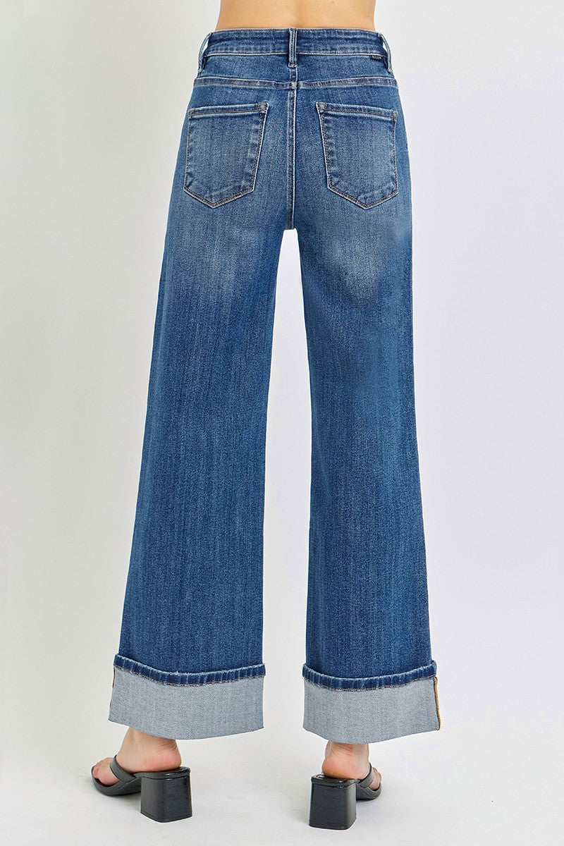 Tummy Control High Rise Cuff Jean