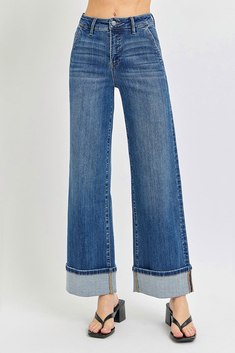 Tummy Control High Rise Cuff Jean