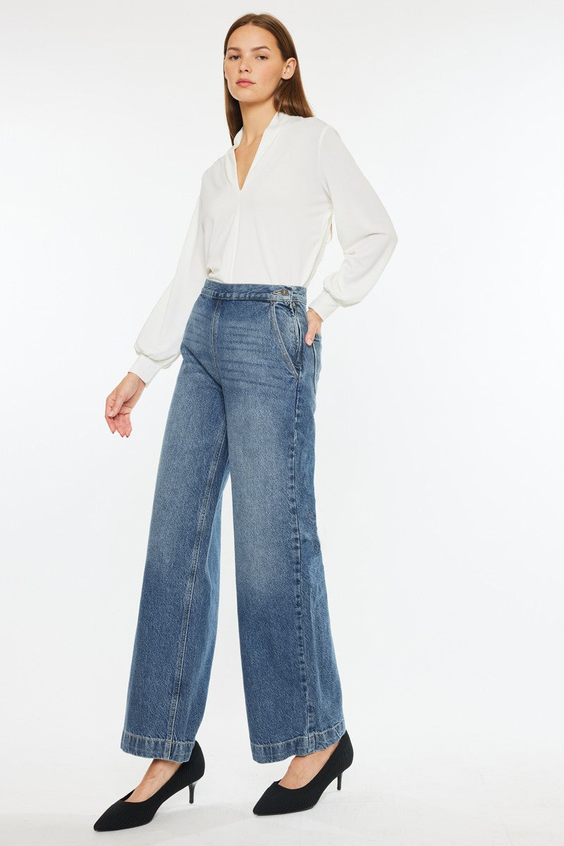 High Rise Wide Leg Jean