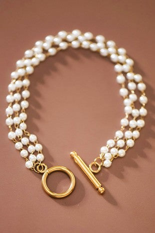 Multi Strand Pearl Bracelet