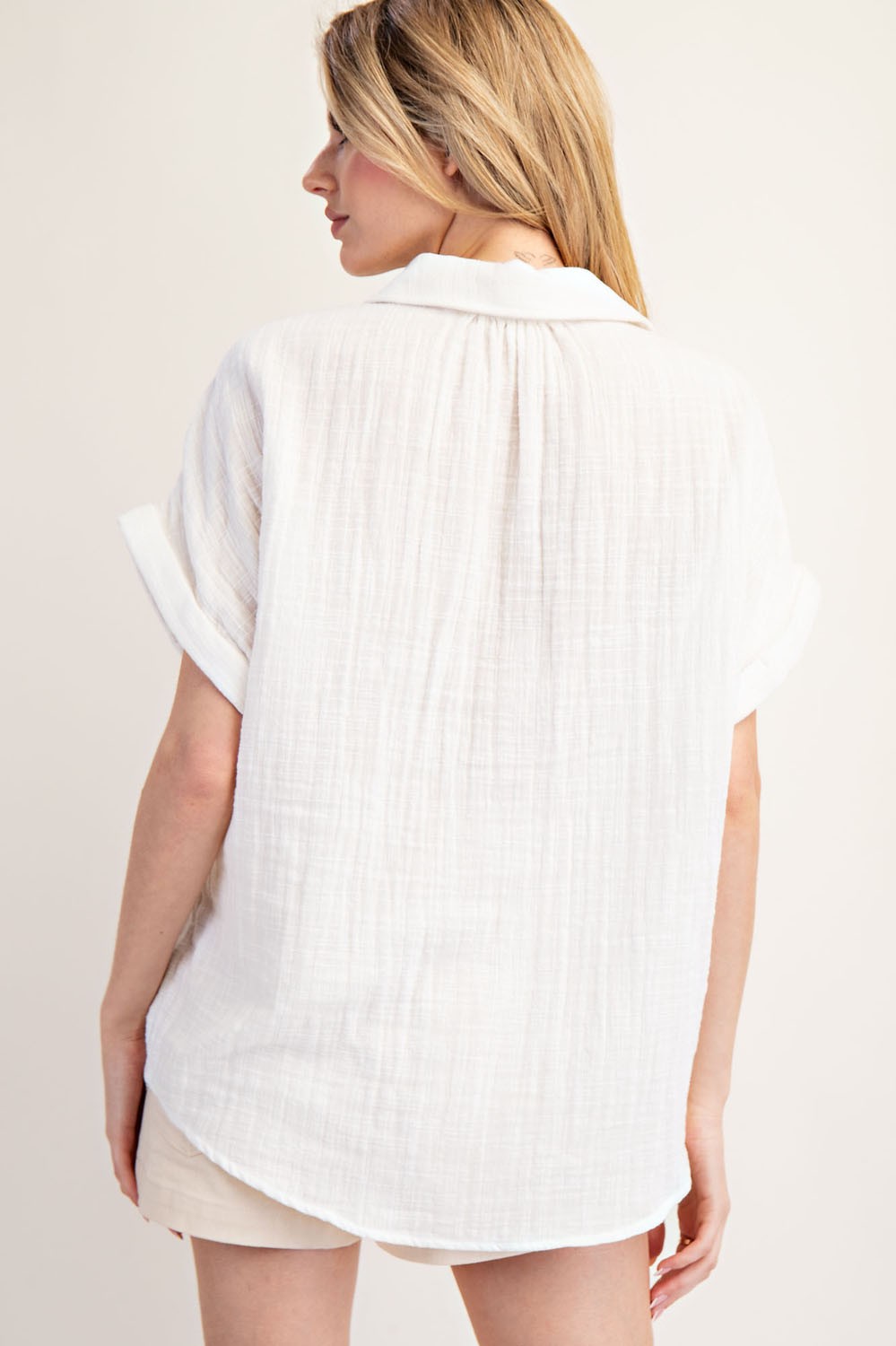 Soft Washed Cotton Gauze Top