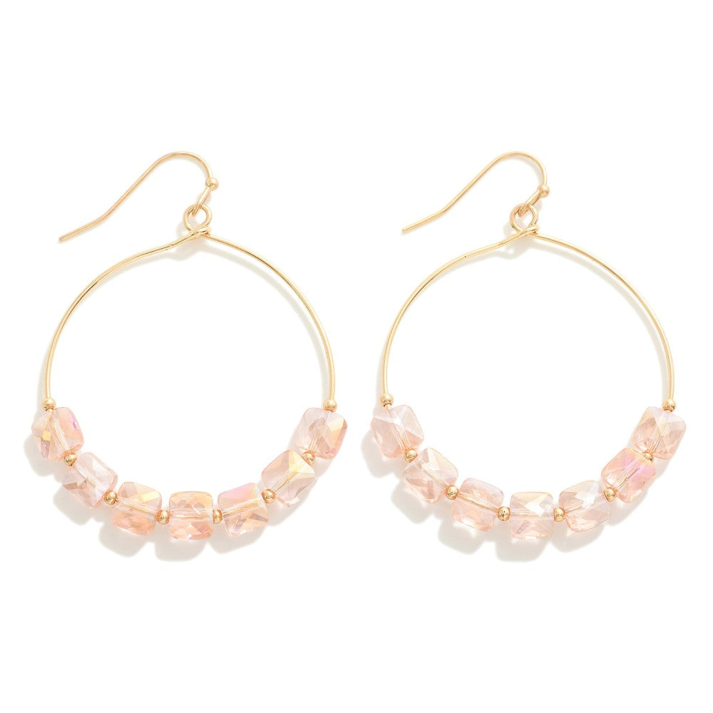 Dainty Circle Drop Earrings