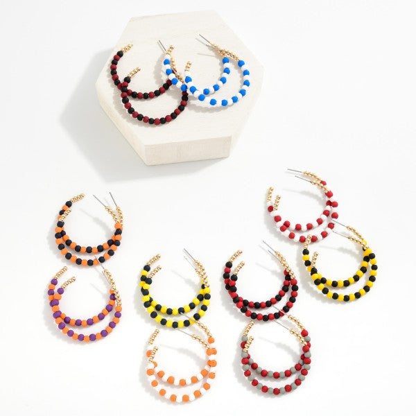 Beaded Hoop Earrings