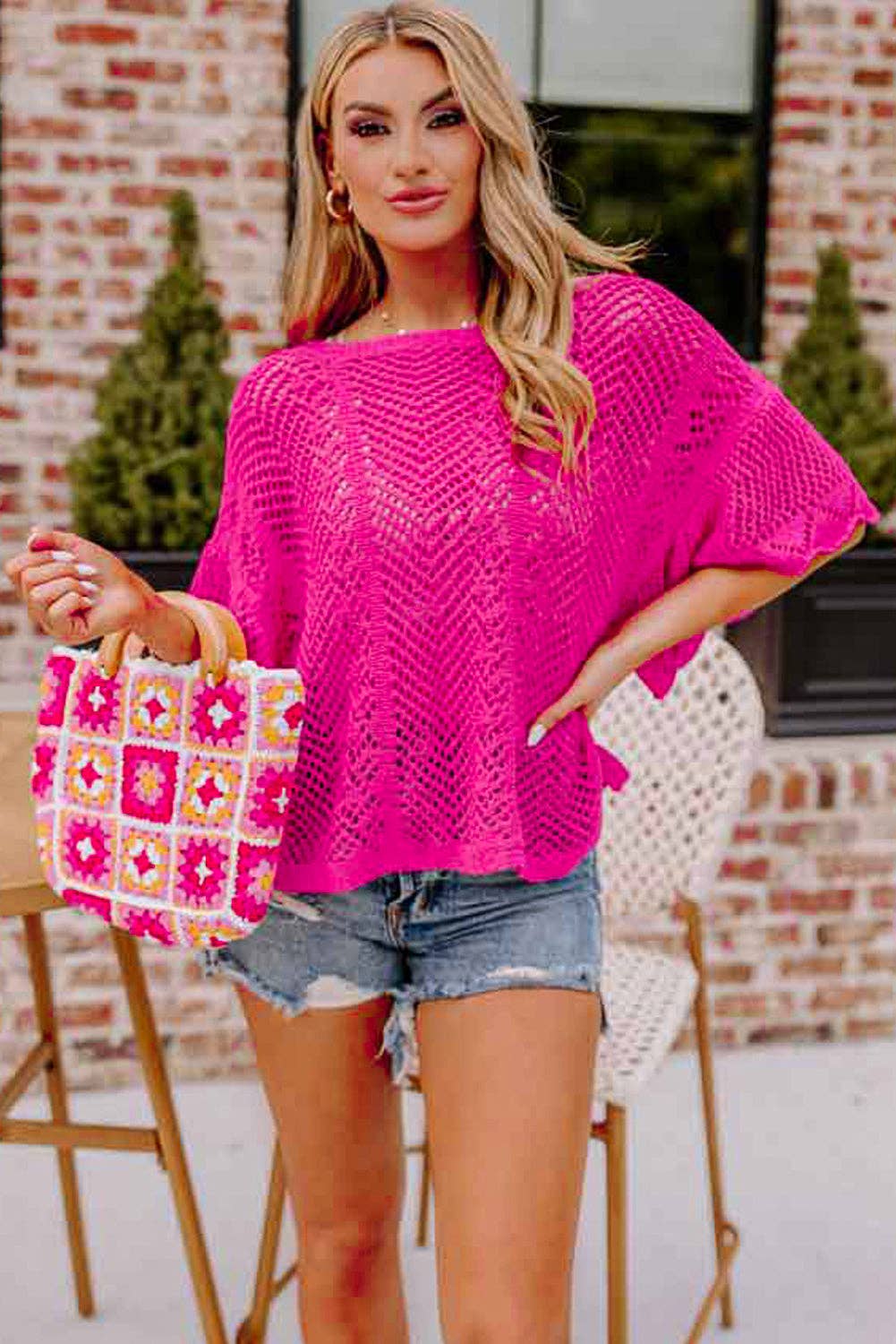 Knit Scallop Edge Top