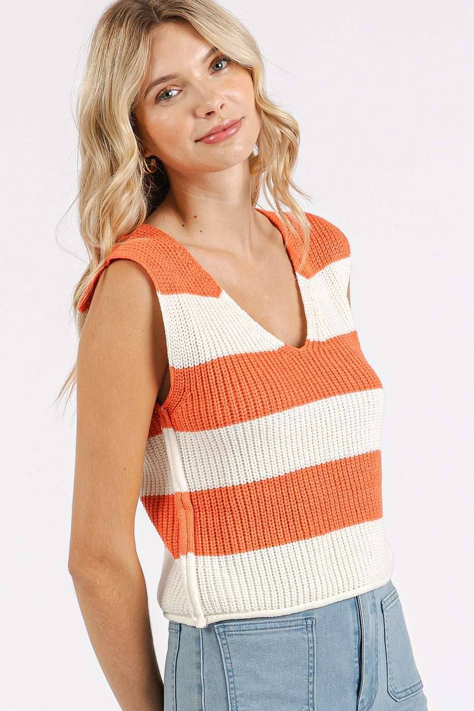 STRIPED SWEATER TOP
