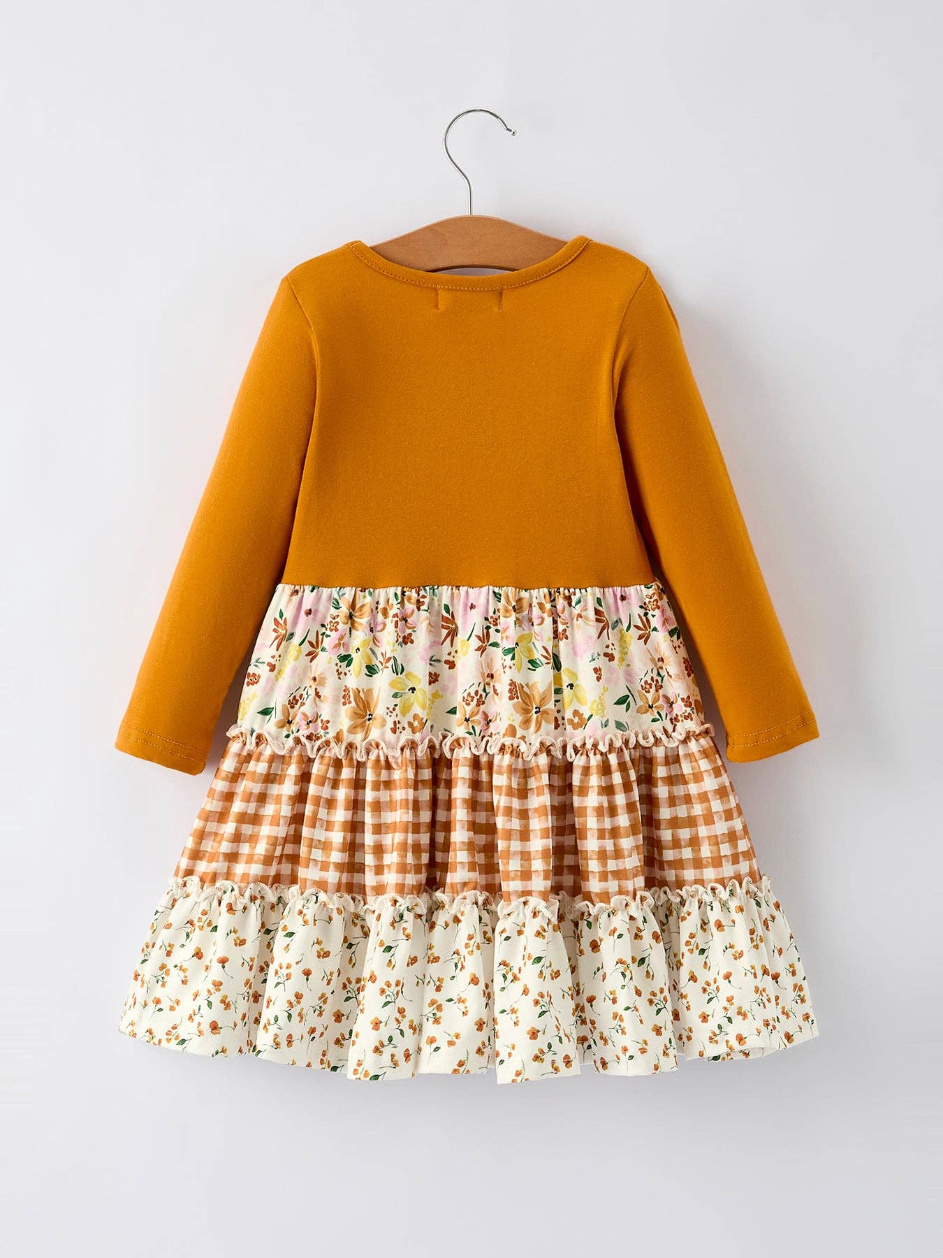 Patchwork Long Sleeve Dress
