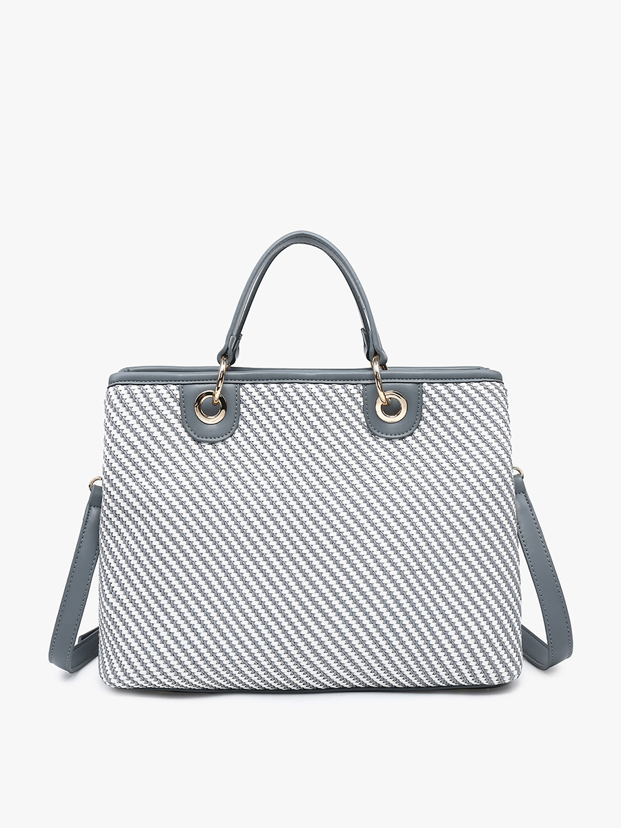 Nancy Woven Striped Tote