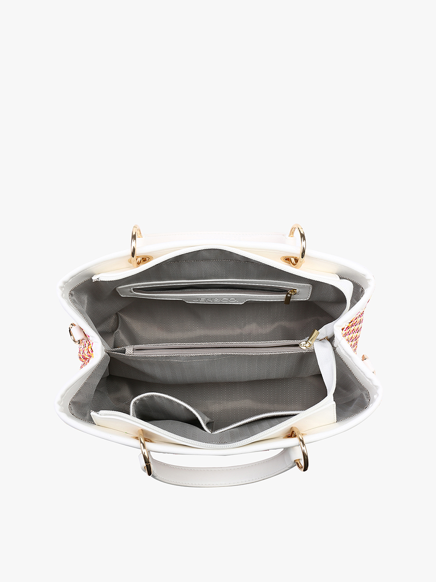 Nancy Woven Striped Tote