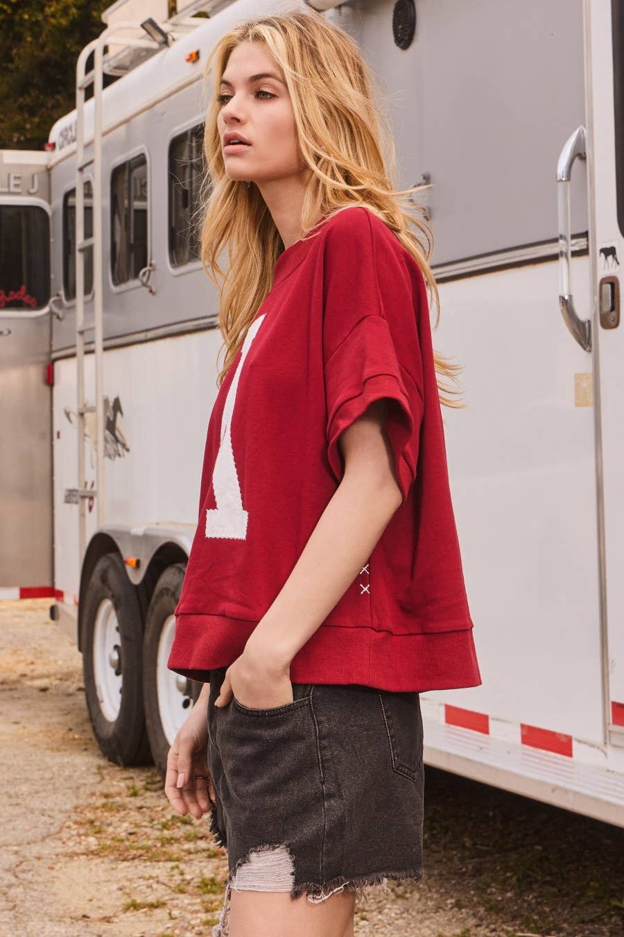 "A" Oversized S/S Sweatshirt