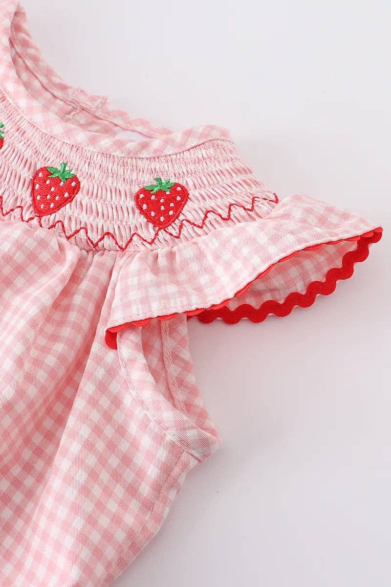 Strawberry Smocked Bubble