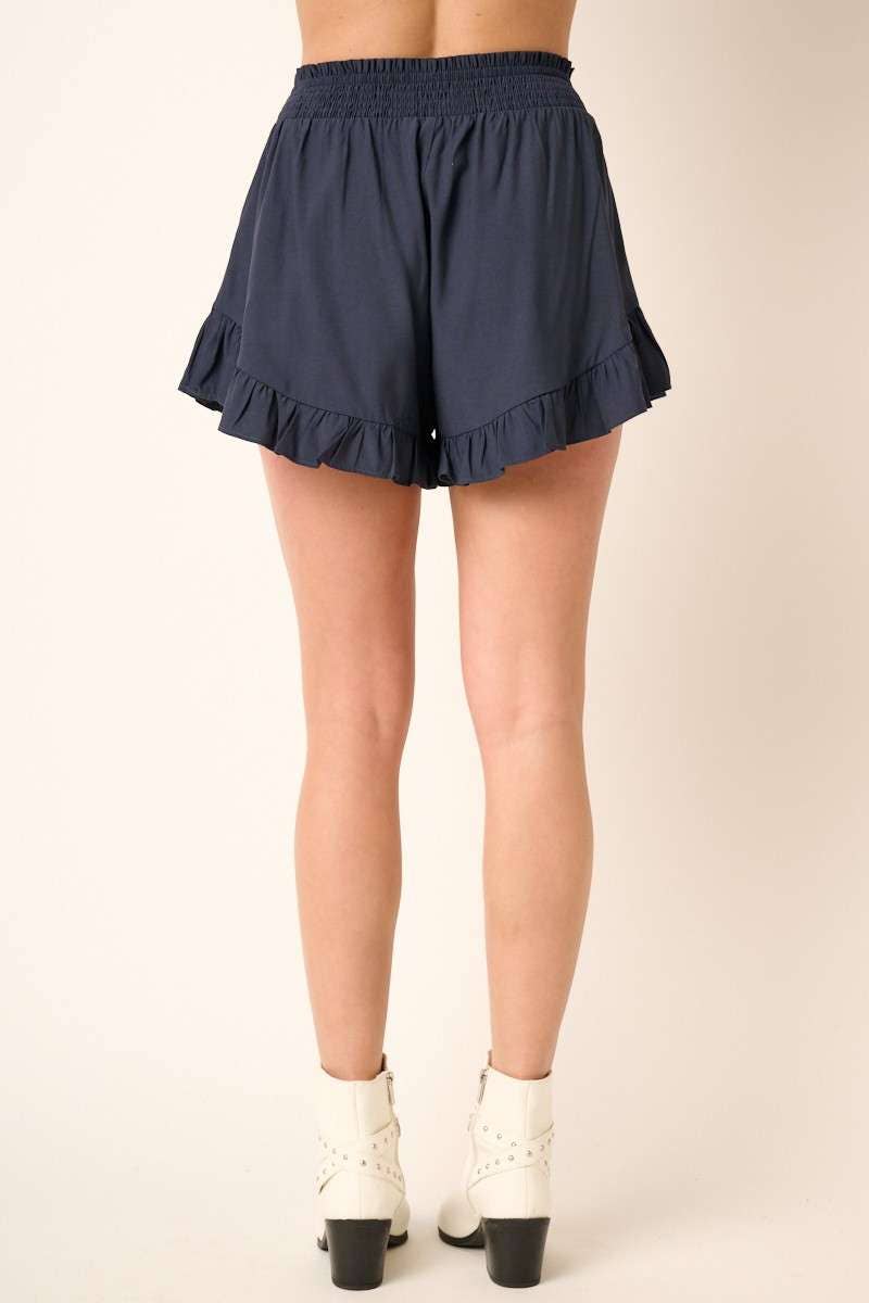 RUFFLE DETAIL SHORTS