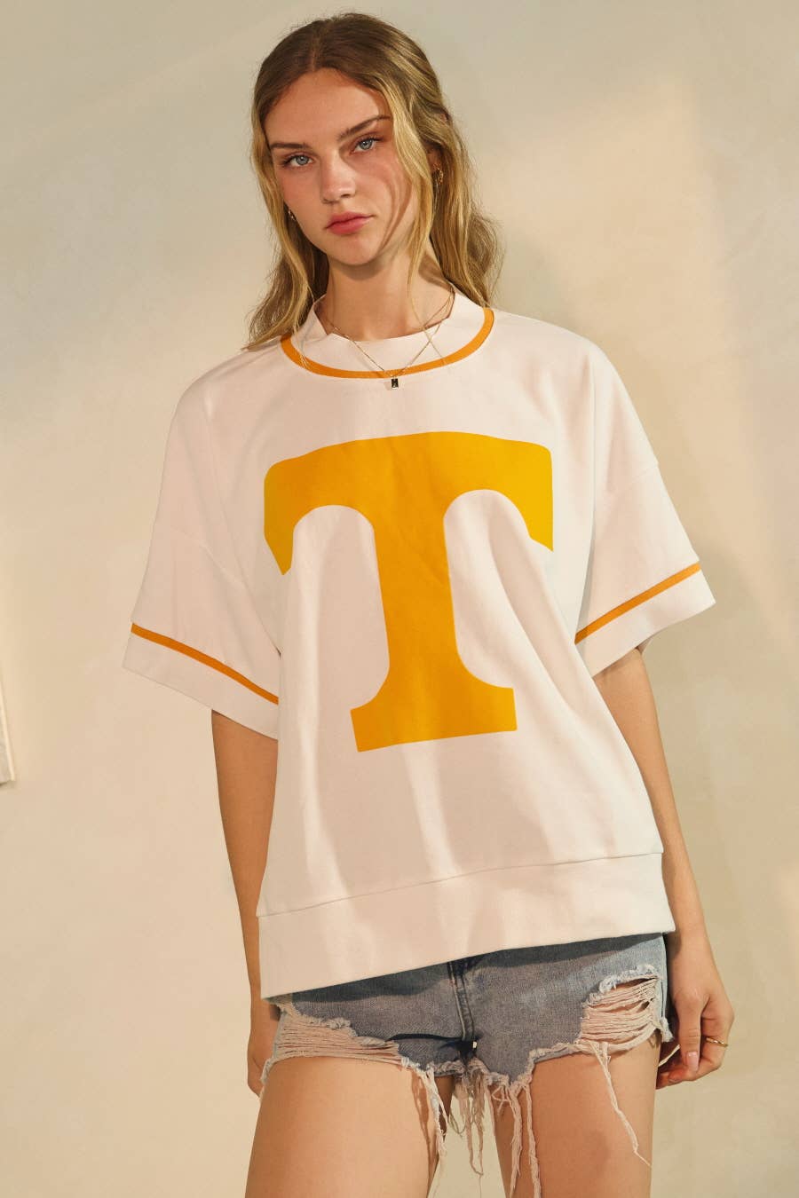 "T" Short Sleeve Sweatshirt