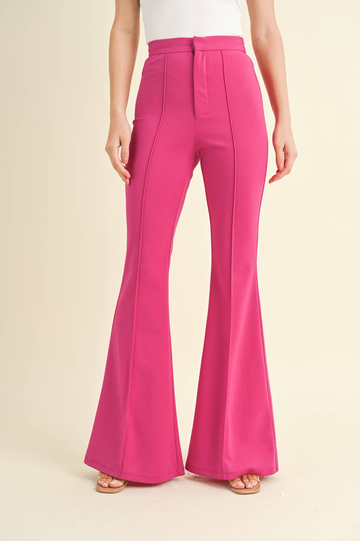 HIGH WAISTED FLARED PANTS