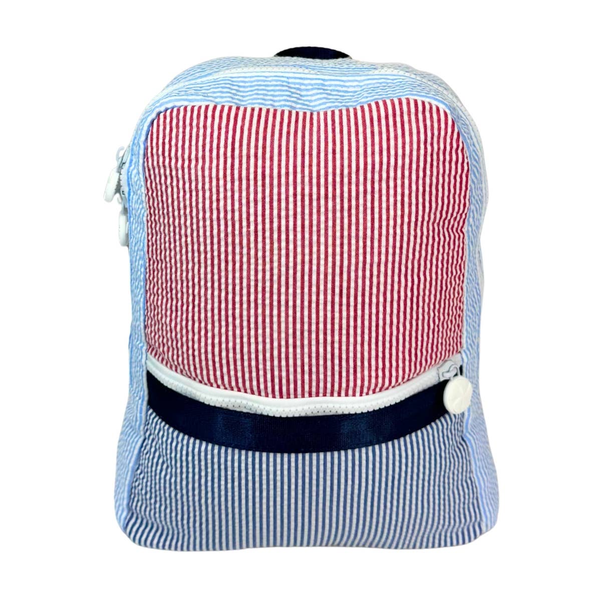 Yankee Doodle Seersucker Small Backpack | Mint
