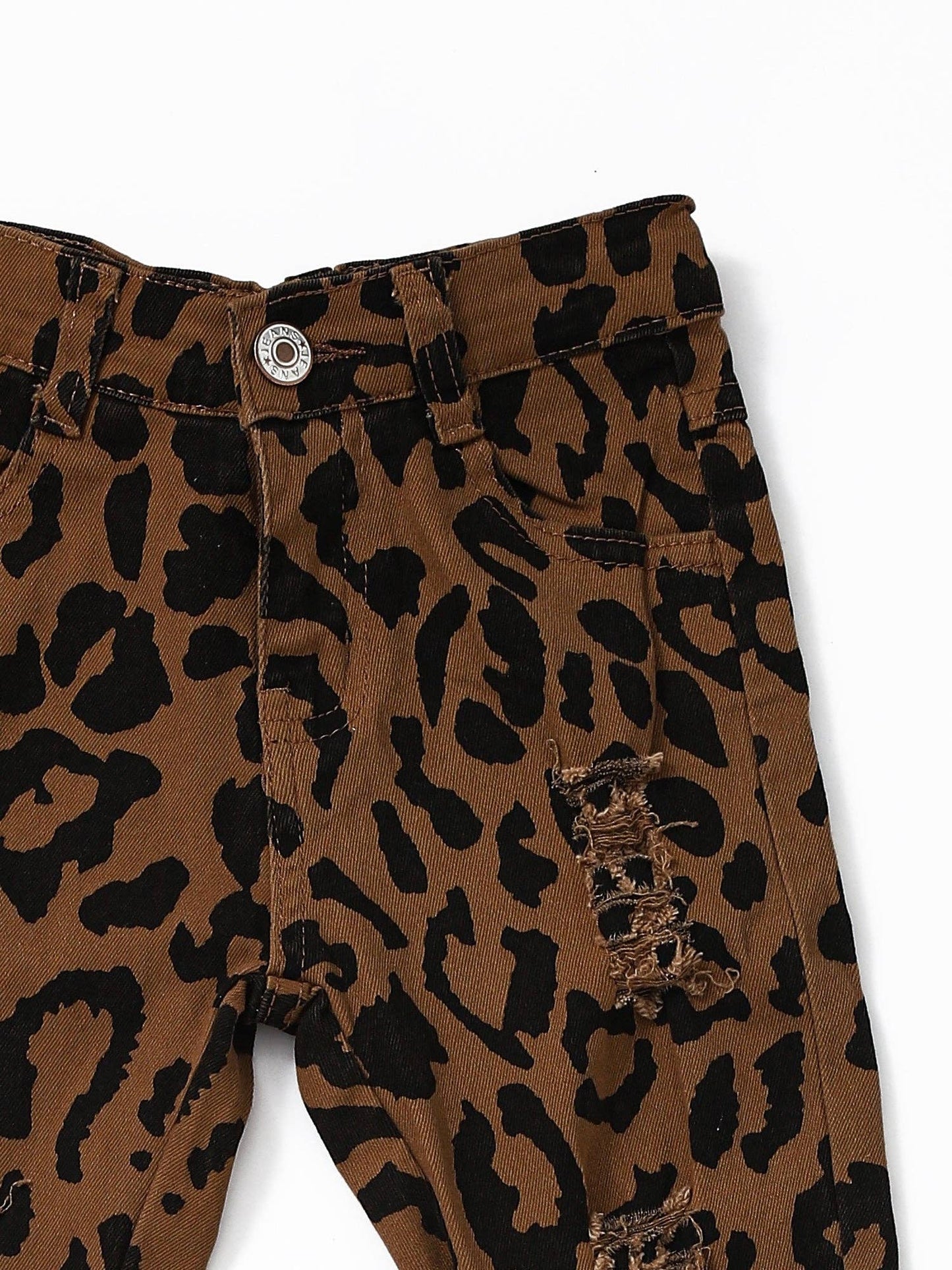 Leopard Double Layer Jeans