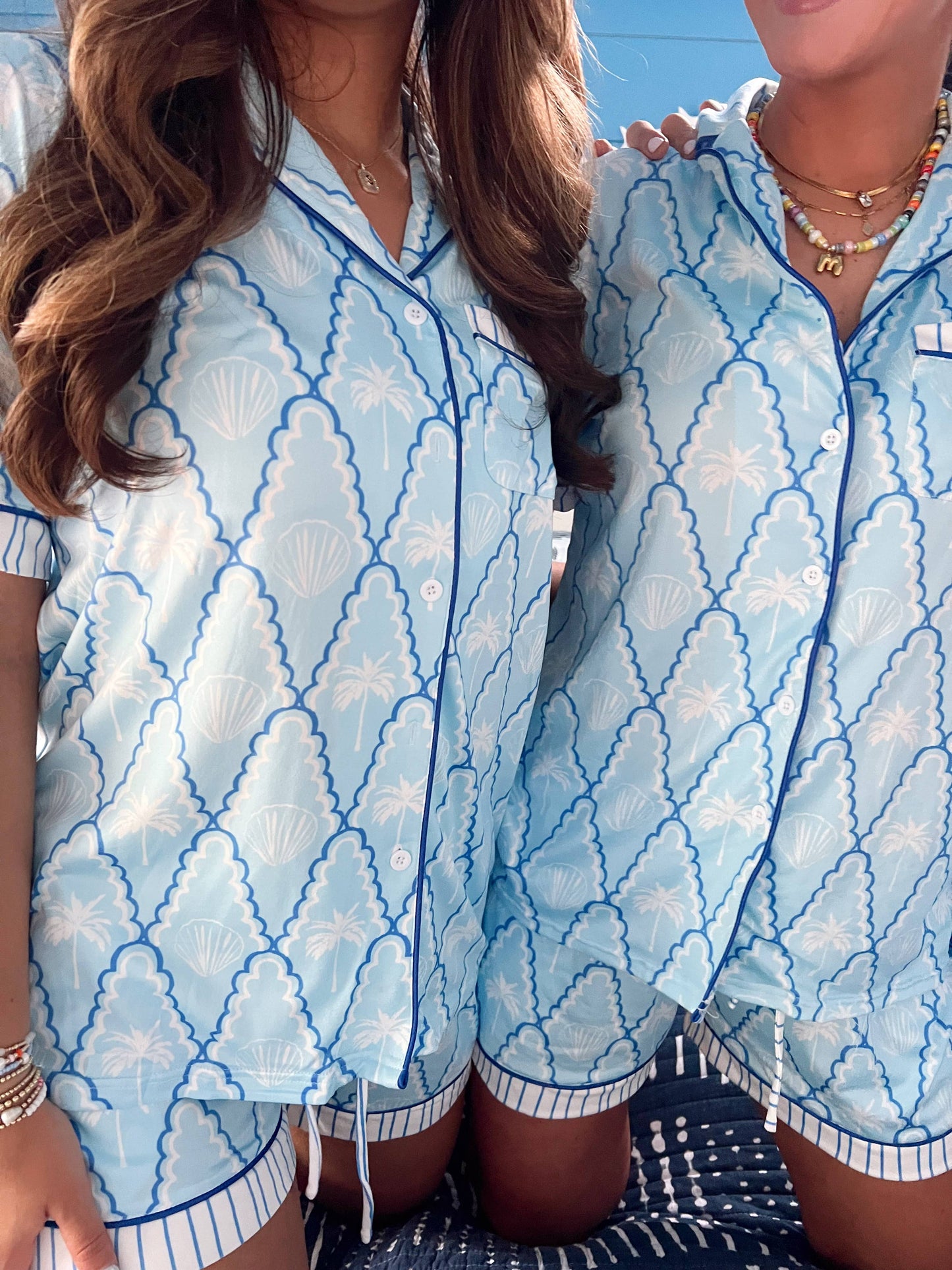 Blue Palms Short PJ Set