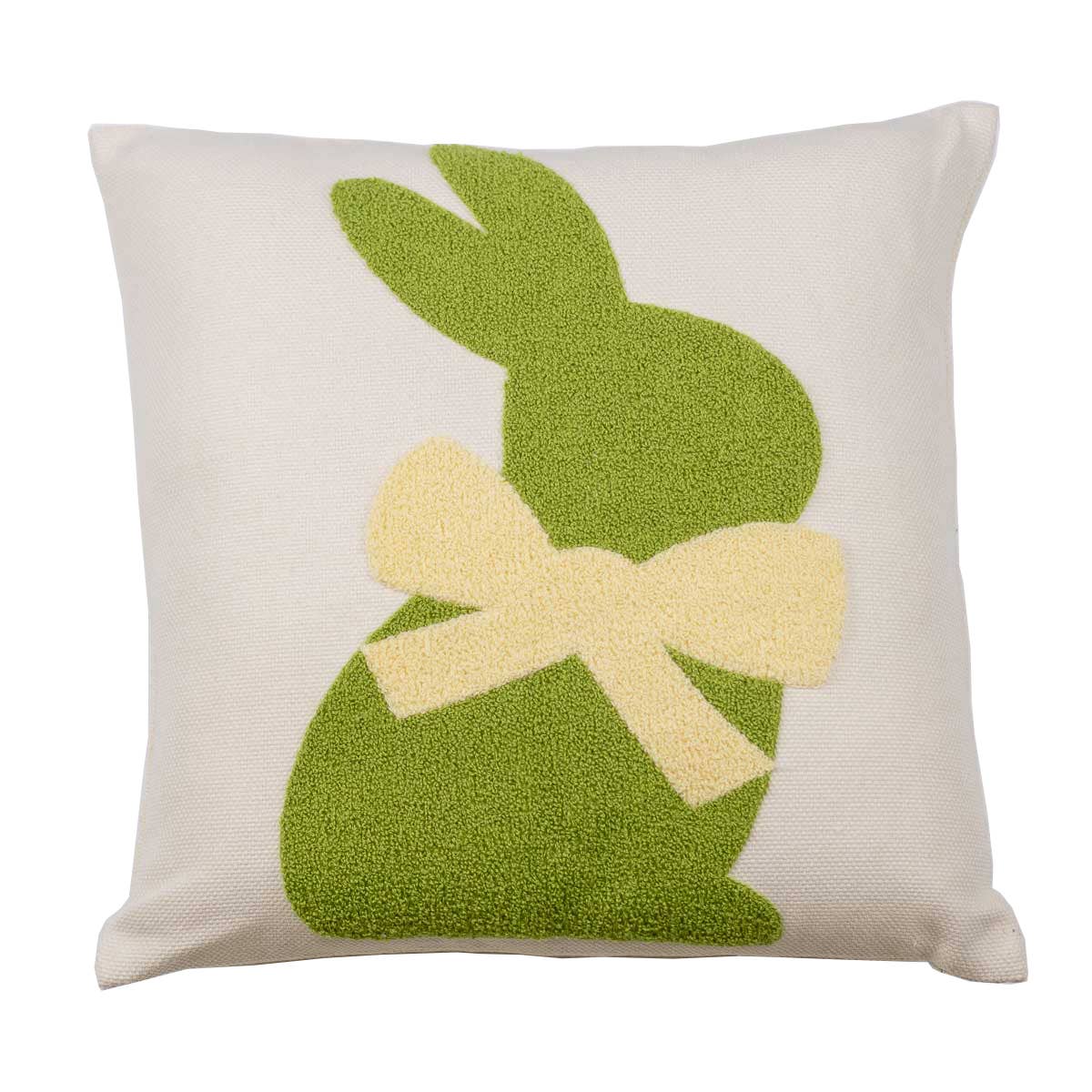 Embroidered Bunny Pillow 16x16
