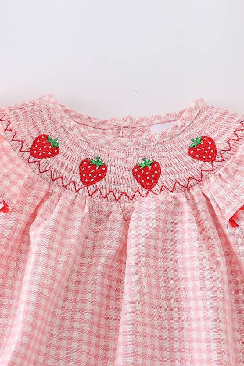 Strawberry Smocked Bubble