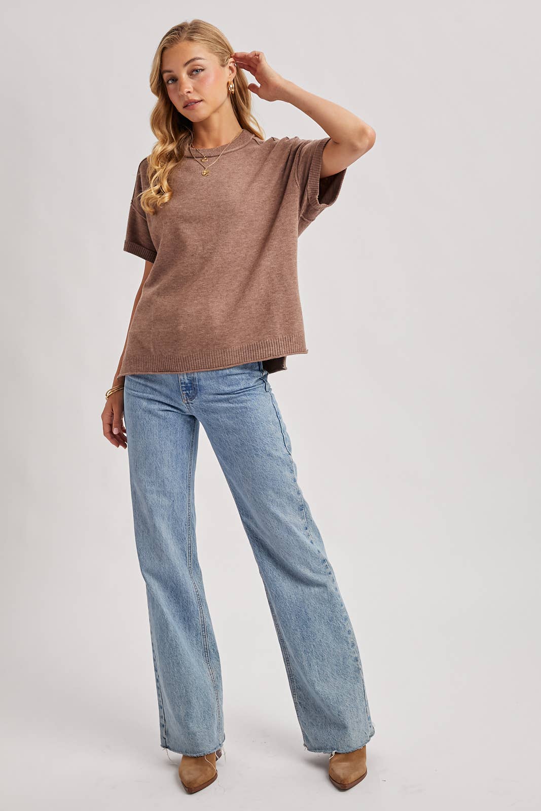 CREW NECK KNIT TOP
