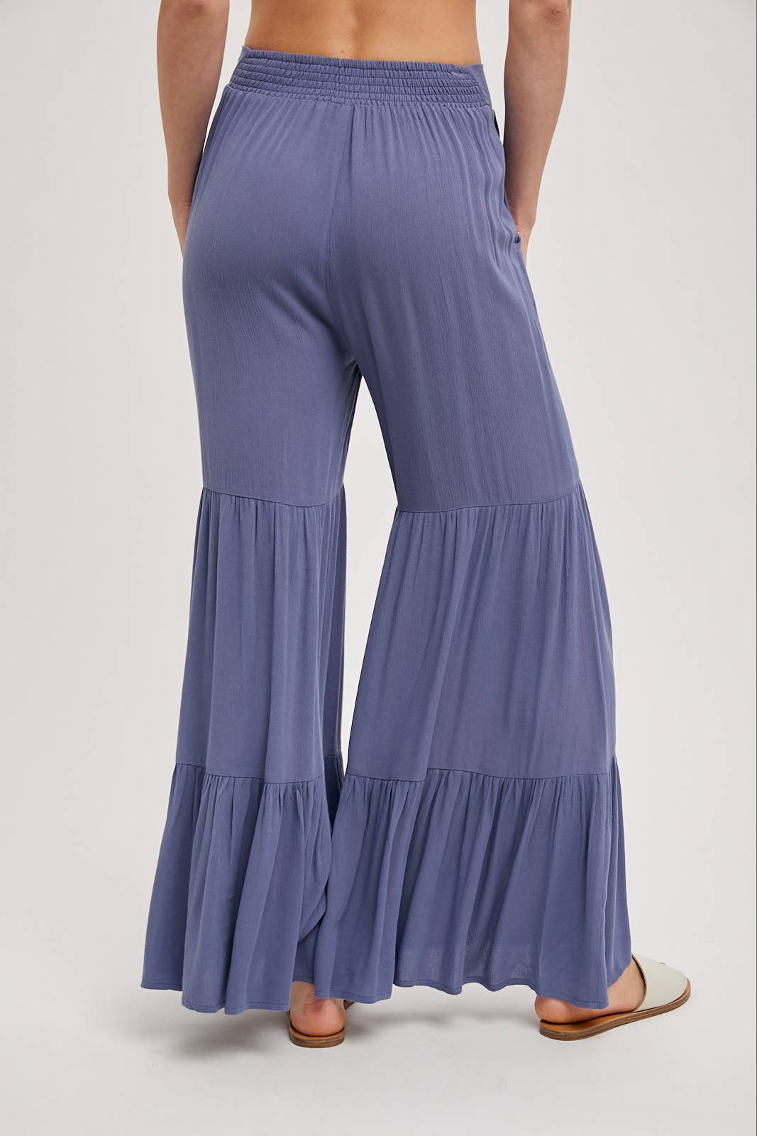 TIERED WIDE LEG PANTS