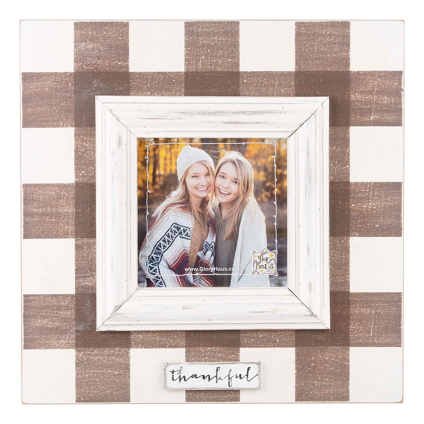Thankful Plaid Frame - Fall Decor