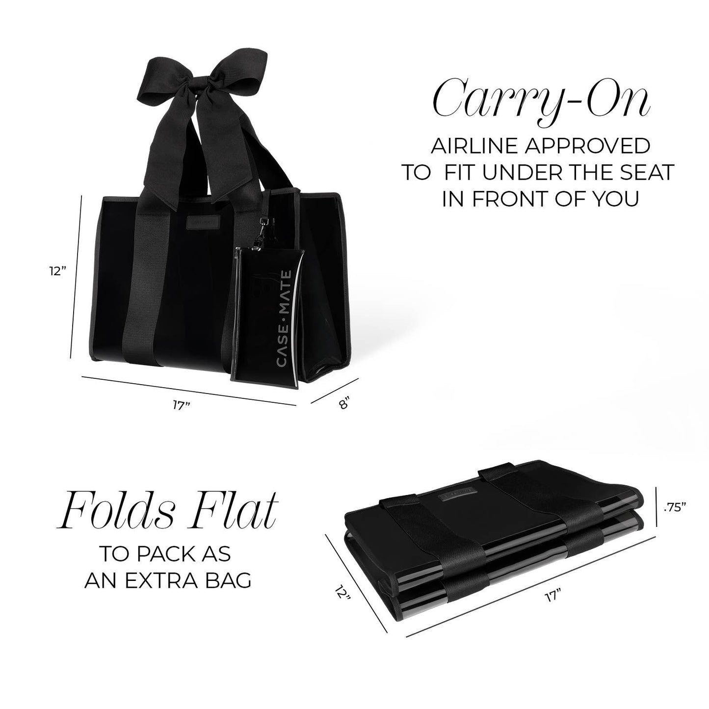 Midnight Bow Jelly Tote Bag