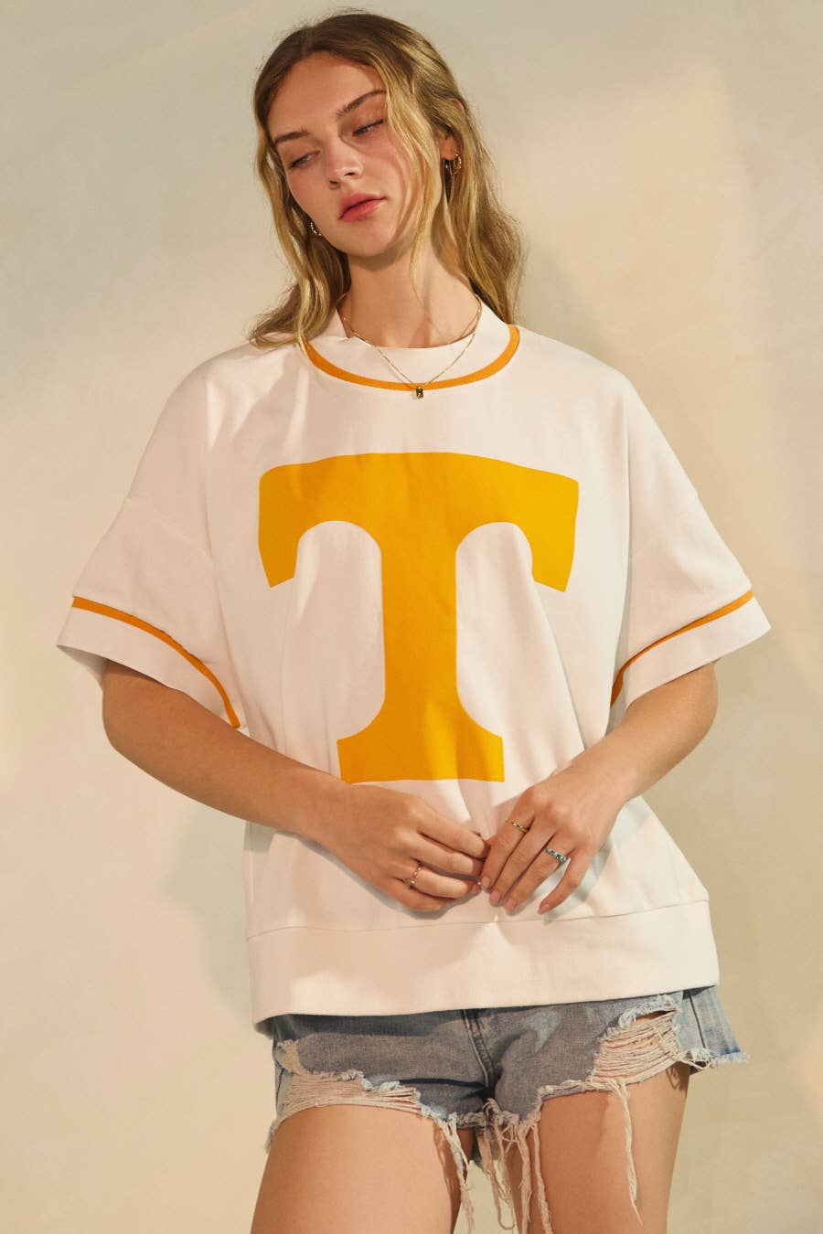 "T" Short Sleeve Sweatshirt
