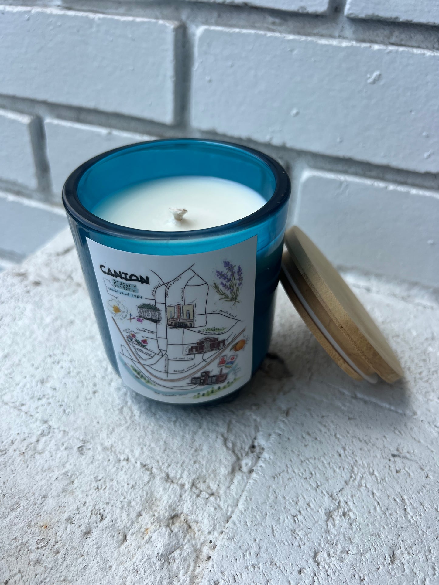 Canton Map Candle
