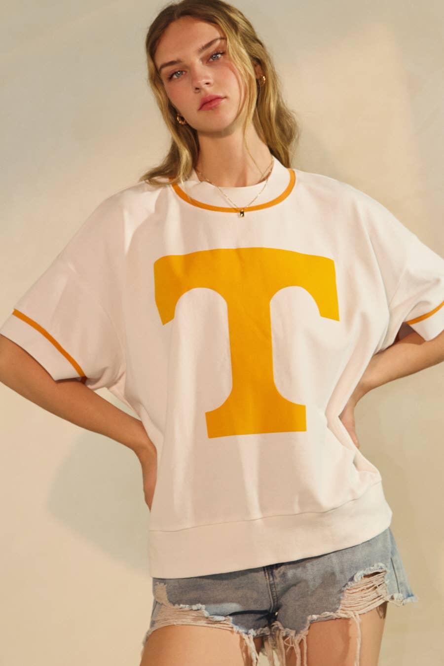"T" Short Sleeve Sweatshirt