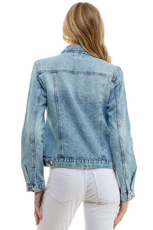 COTTON DENIM JEAN JACKET