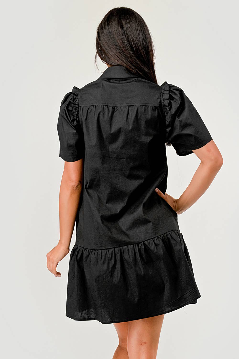 Short Sleeve Button Down Dress
