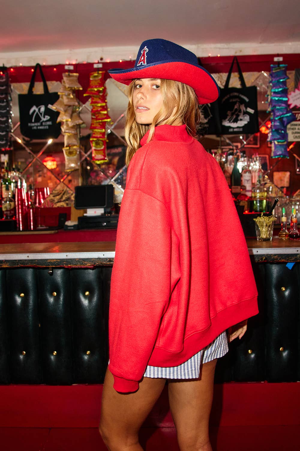 'USA /FLAG' Rvrsble Mock Sweatshirt