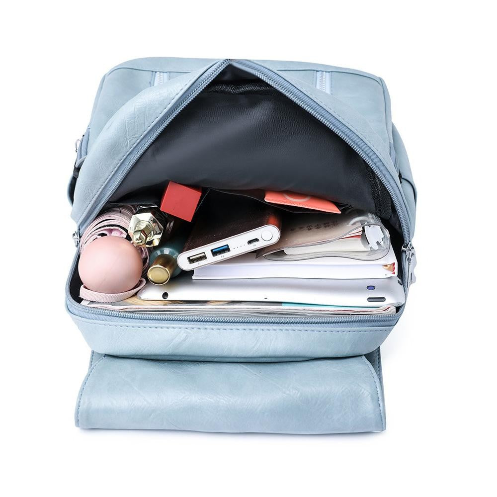 Distressed Vegan Leather Backpack