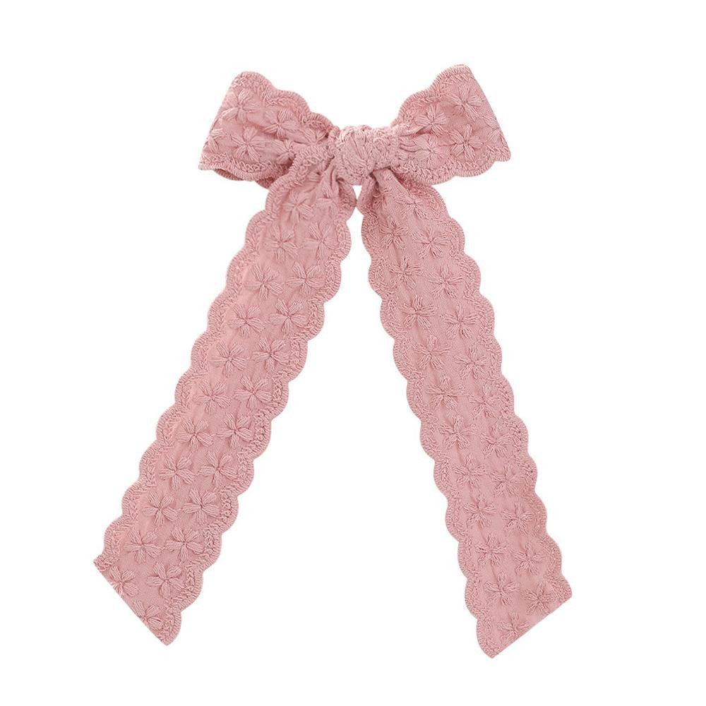 Embroidered Clip Bow