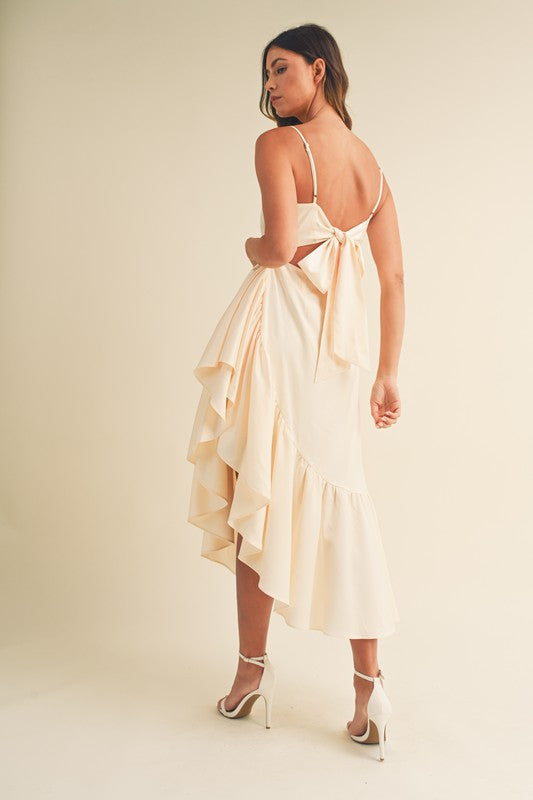 Ruffle Open Back Dress