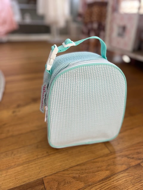 Mint Seersucker Lunchbox