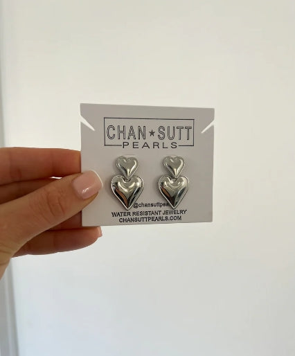Double Heart Earrings