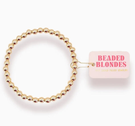 5mm Gold Beaded Bracelet